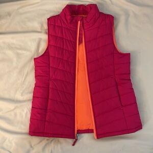 Girls Lands End Puffer Vest - Pink